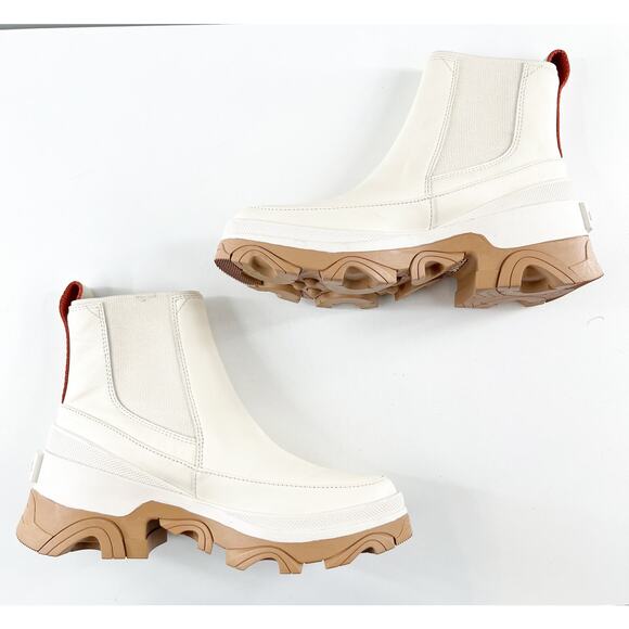 Sorel Brex Ankle Waterproof Winter Chelsea Rain Boots Natural Sea Salt White 7.5 - Picture 7 of 7